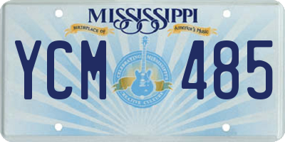 MS license plate YCM485