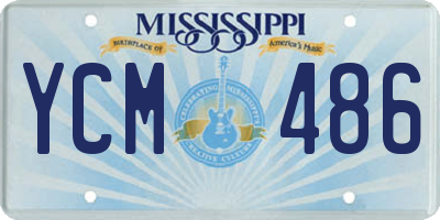 MS license plate YCM486