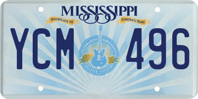 MS license plate YCM496