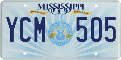 MS license plate YCM505