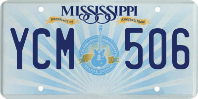 MS license plate YCM506