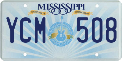 MS license plate YCM508