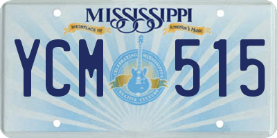 MS license plate YCM515