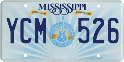 MS license plate YCM526