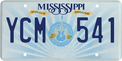 MS license plate YCM541