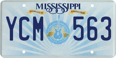 MS license plate YCM563