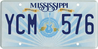 MS license plate YCM576