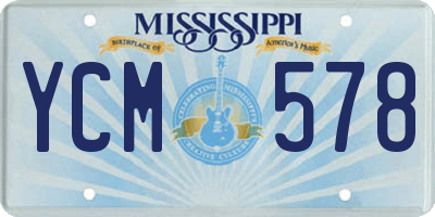 MS license plate YCM578