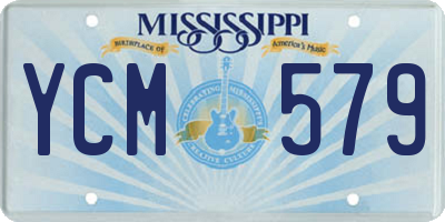 MS license plate YCM579