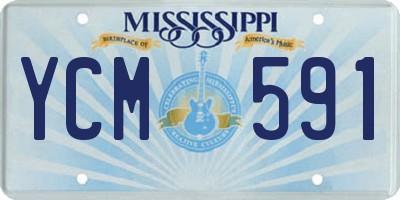 MS license plate YCM591