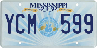 MS license plate YCM599