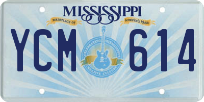 MS license plate YCM614