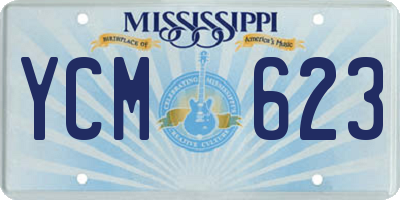 MS license plate YCM623