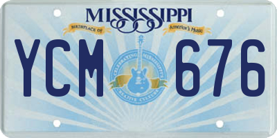 MS license plate YCM676