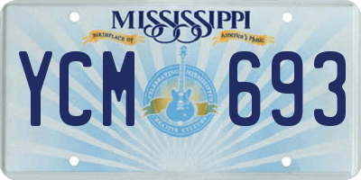 MS license plate YCM693