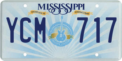 MS license plate YCM717