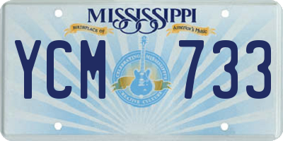 MS license plate YCM733