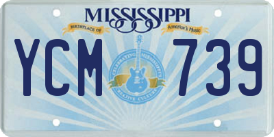 MS license plate YCM739