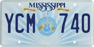 MS license plate YCM740