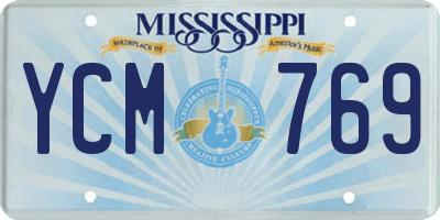 MS license plate YCM769