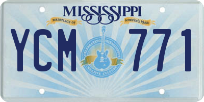 MS license plate YCM771