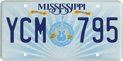 MS license plate YCM795