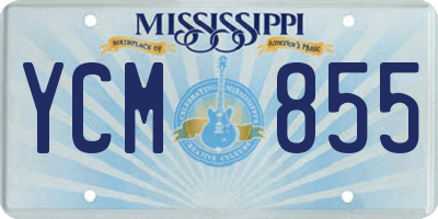 MS license plate YCM855