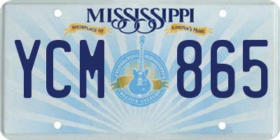 MS license plate YCM865