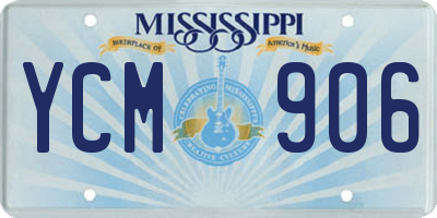 MS license plate YCM906