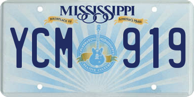 MS license plate YCM919