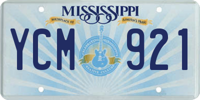 MS license plate YCM921