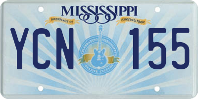 MS license plate YCN155