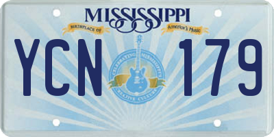 MS license plate YCN179