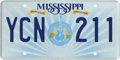 MS license plate YCN211