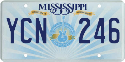 MS license plate YCN246