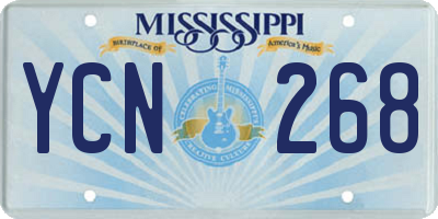 MS license plate YCN268