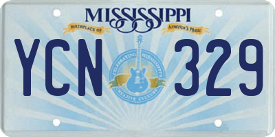 MS license plate YCN329