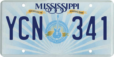 MS license plate YCN341