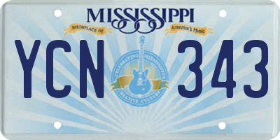 MS license plate YCN343