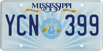 MS license plate YCN399