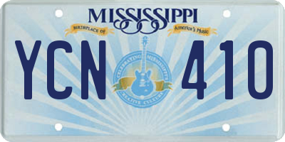 MS license plate YCN410