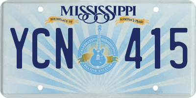 MS license plate YCN415