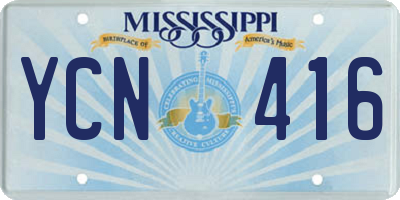 MS license plate YCN416