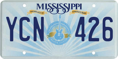 MS license plate YCN426
