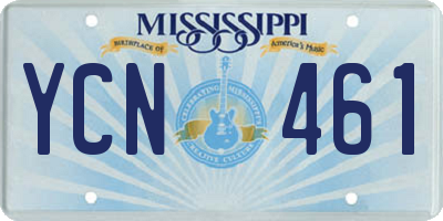 MS license plate YCN461