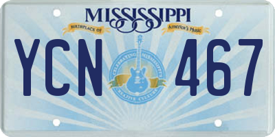 MS license plate YCN467