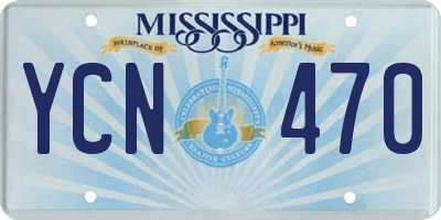MS license plate YCN470
