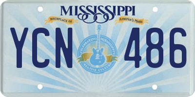 MS license plate YCN486