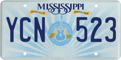 MS license plate YCN523