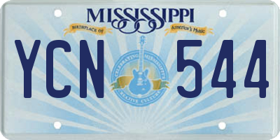 MS license plate YCN544